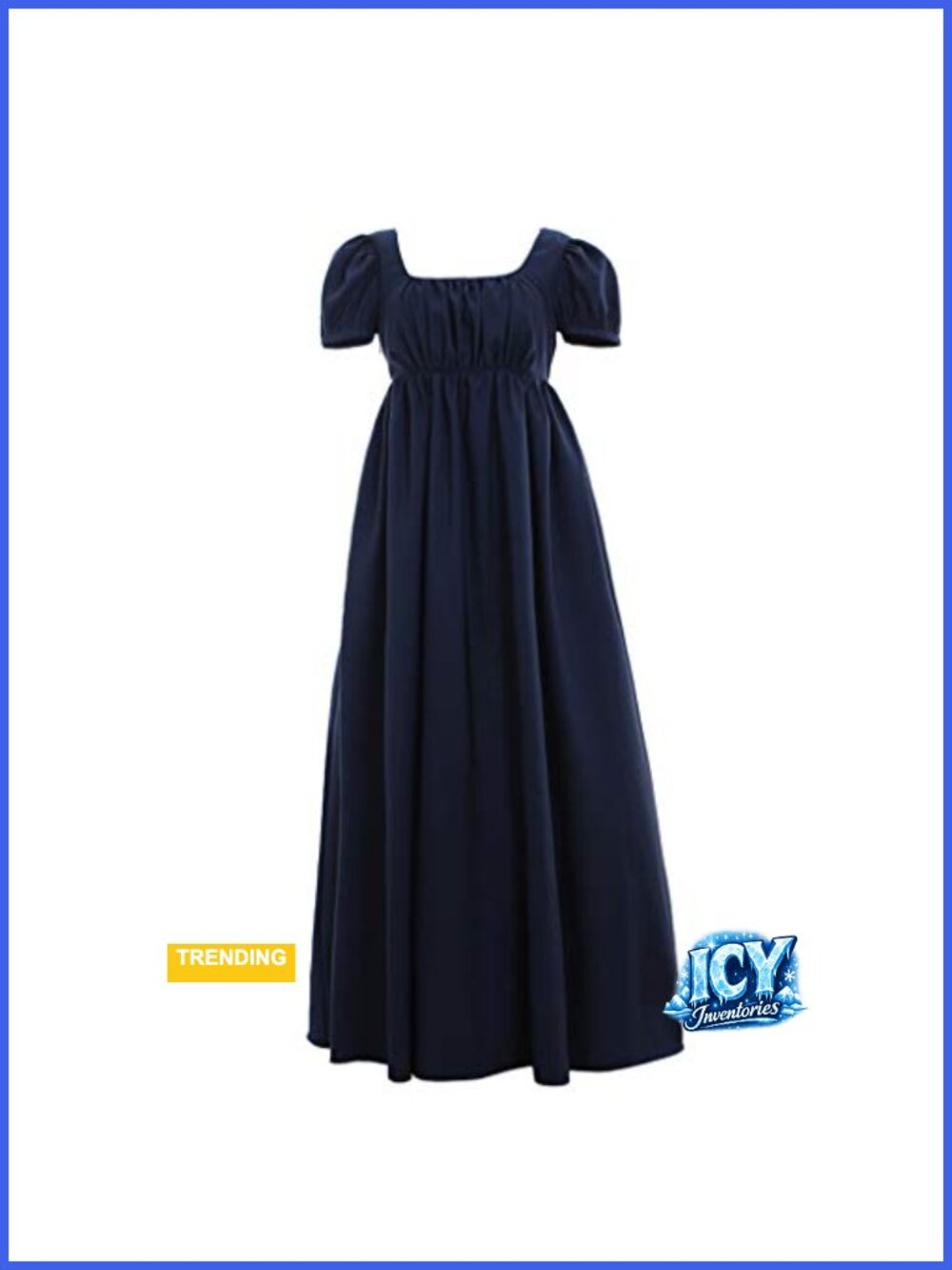 Vintage Regency Square Neck Ball Gown Satin Polyester Sleeveless High Waist